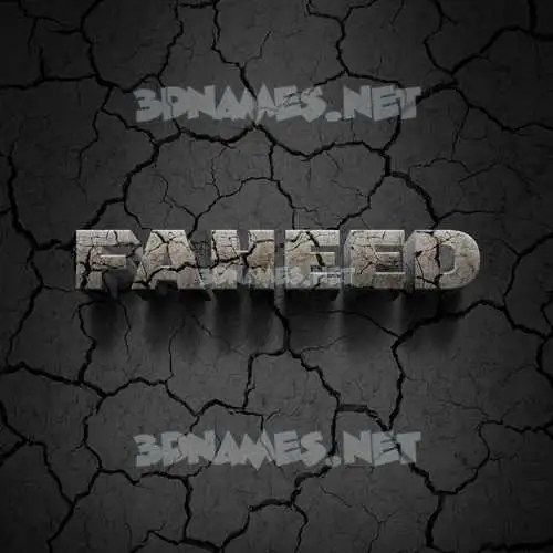 faheed in Cracked Stone style - 3D name wallpaper