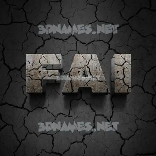 fai in Cracked Stone style - 3D name wallpaper fai in Cracked Stone style - 3D name wallpaper