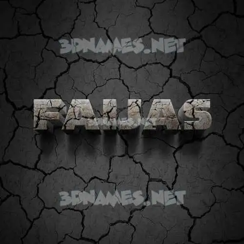faijas in Cracked Stone style - 3D name wallpaper