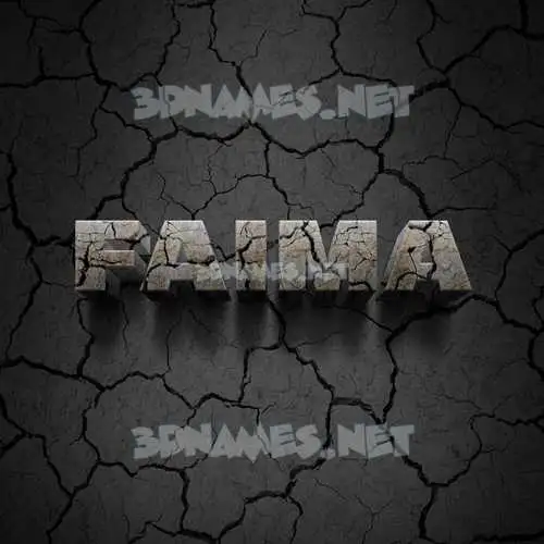faima in Cracked Stone style - 3D name wallpaper
