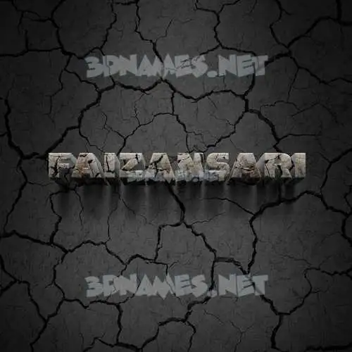 faizansari in Cracked Stone style - 3D name wallpaper