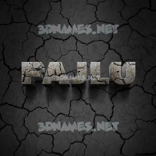 fajlu in Cracked Stone style - 3D name wallpaper fajlu in Cracked Stone style - 3D name wallpaper