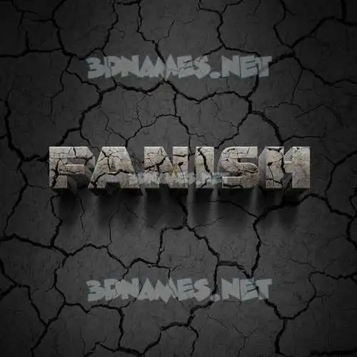 fanish in Cracked Stone style - 3D name wallpaper fanish in Cracked Stone style - 3D name wallpaper