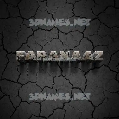 faranaaz in Cracked Stone style - 3D name wallpaper