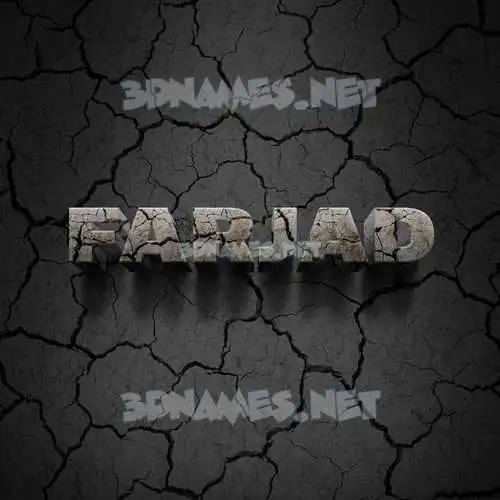 farjad in Cracked Stone style - 3D name wallpaper farjad in Cracked Stone style - 3D name wallpaper