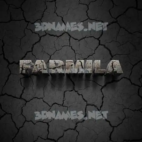farmila in Cracked Stone style - 3D name wallpaper farmila in Cracked Stone style - 3D name wallpaper