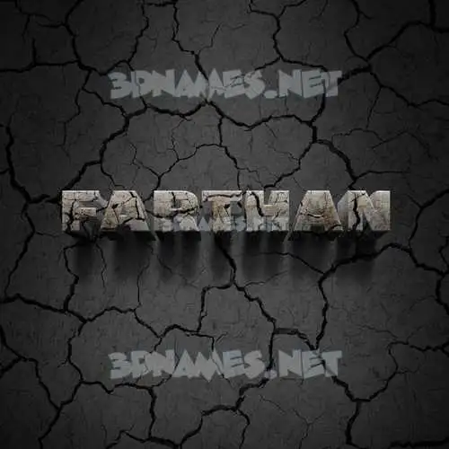 farthan in Cracked Stone style - 3D name wallpaper farthan in Cracked Stone style - 3D name wallpaper