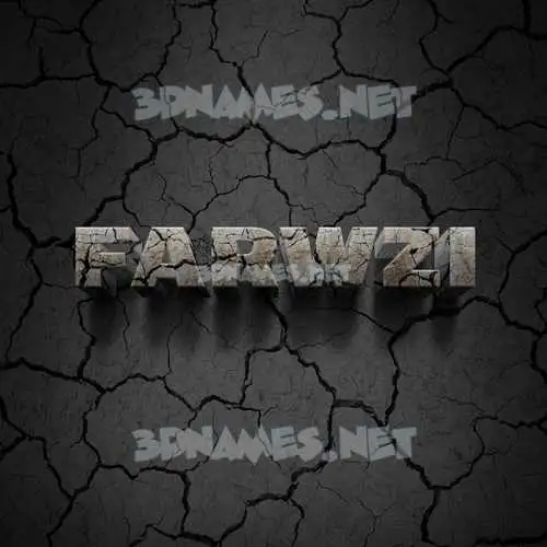 farwzi in Cracked Stone style - 3D name wallpaper farwzi in Cracked Stone style - 3D name wallpaper
