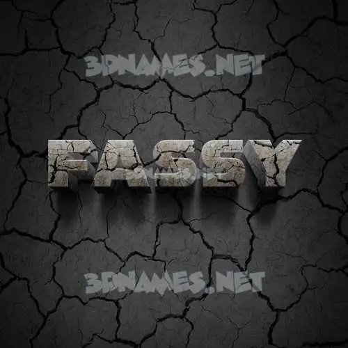 fassy in Cracked Stone style - 3D name wallpaper
