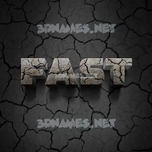 fast in Cracked Stone style - 3D name wallpaper fast in Cracked Stone style - 3D name wallpaper