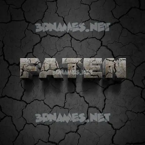 faten in Cracked Stone style - 3D name wallpaper faten in Cracked Stone style - 3D name wallpaper