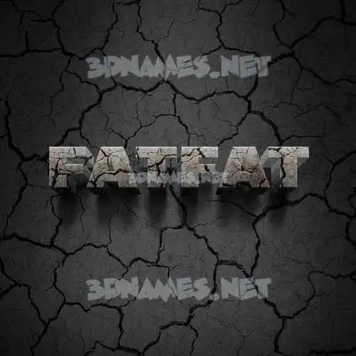fatfat in Cracked Stone style - 3D name wallpaper
