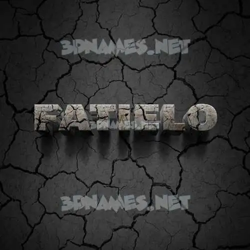 fatielo in Cracked Stone style - 3D name wallpaper fatielo in Cracked Stone style - 3D name wallpaper