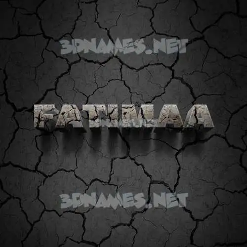 fatimaa in Cracked Stone style - 3D name wallpaper fatimaa in Cracked Stone style - 3D name wallpaper