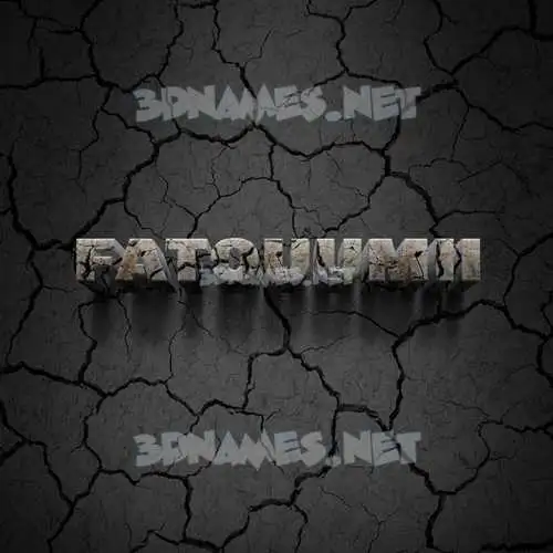 fatouumii in Cracked Stone style - 3D name wallpaper