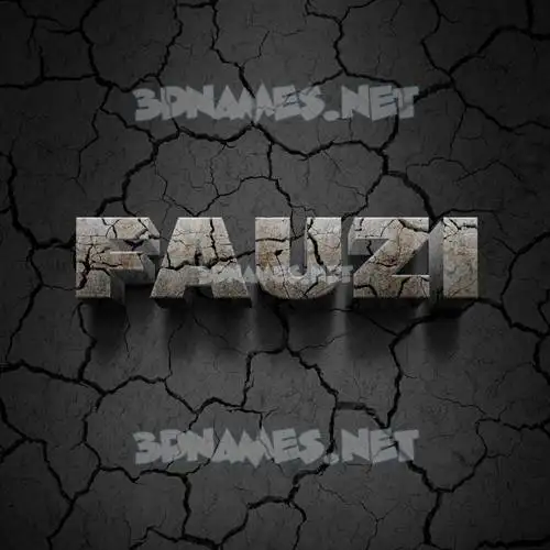 fauzi in Cracked Stone style - 3D name wallpaper fauzi in Cracked Stone style - 3D name wallpaper