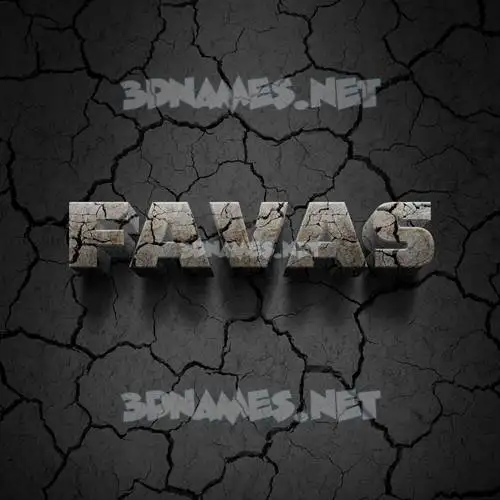 favas in Cracked Stone style - 3D name wallpaper favas in Cracked Stone style - 3D name wallpaper