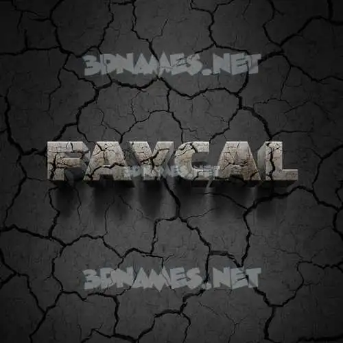 faycal in Cracked Stone style - 3D name wallpaper