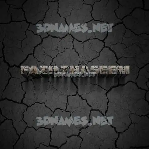 fazilthaseem in Cracked Stone style - 3D name wallpaper fazilthaseem in Cracked Stone style - 3D name wallpaper