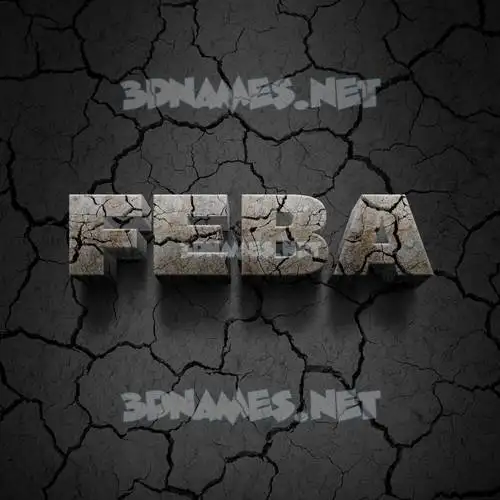 feba in Cracked Stone style - 3D name wallpaper feba in Cracked Stone style - 3D name wallpaper