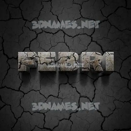febri in Cracked Stone style - 3D name wallpaper febri in Cracked Stone style - 3D name wallpaper