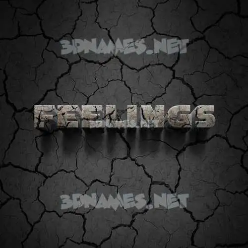 feelings in Cracked Stone style - 3D name wallpaper feelings in Cracked Stone style - 3D name wallpaper