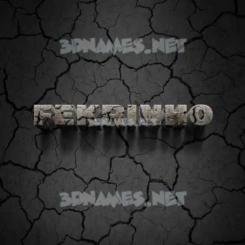 fekrinho in Cracked Stone style - 3D name wallpaper