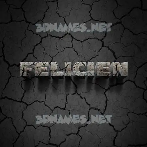 felicien in Cracked Stone style - 3D name wallpaper felicien in Cracked Stone style - 3D name wallpaper