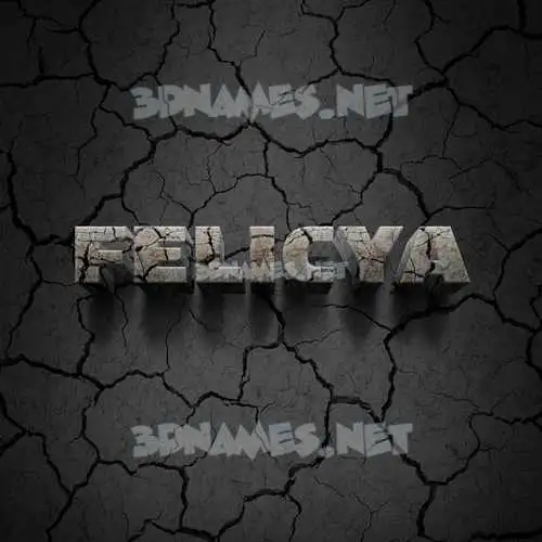 felicya in Cracked Stone style - 3D name wallpaper