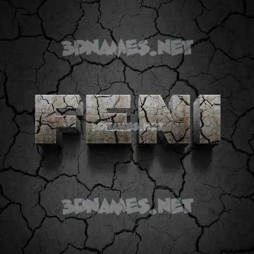 feni in Cracked Stone style - 3D name wallpaper feni in Cracked Stone style - 3D name wallpaper