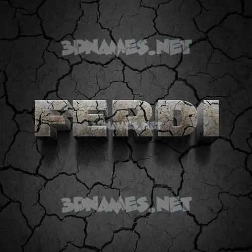 ferdi in Cracked Stone style - 3D name wallpaper ferdi in Cracked Stone style - 3D name wallpaper