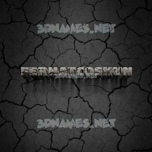 ferhatcoskun in Cracked Stone style - 3D name wallpaper ferhatcoskun in Cracked Stone style - 3D name wallpaper