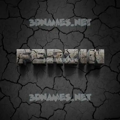 ferzin in Cracked Stone style - 3D name wallpaper ferzin in Cracked Stone style - 3D name wallpaper