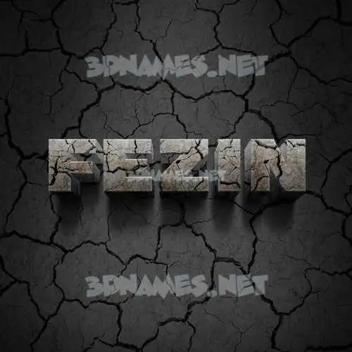 fezin in Cracked Stone style - 3D name wallpaper fezin in Cracked Stone style - 3D name wallpaper