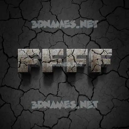 ffff in Cracked Stone style - 3D name wallpaper ffff in Cracked Stone style - 3D name wallpaper