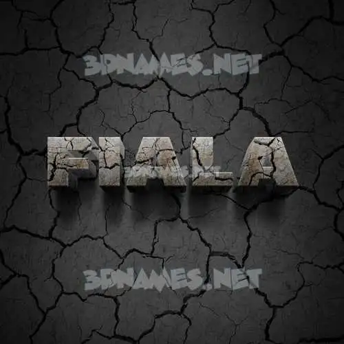 fiala in Cracked Stone style - 3D name wallpaper