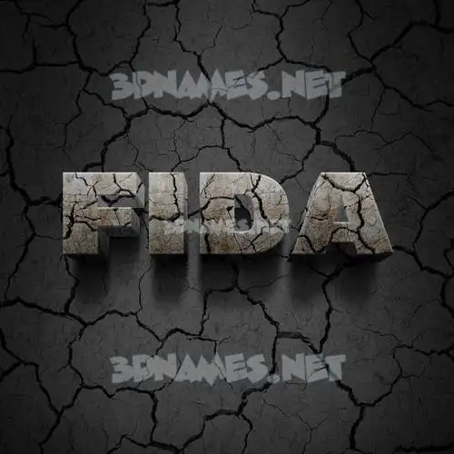 fida in Cracked Stone style - 3D name wallpaper fida in Cracked Stone style - 3D name wallpaper
