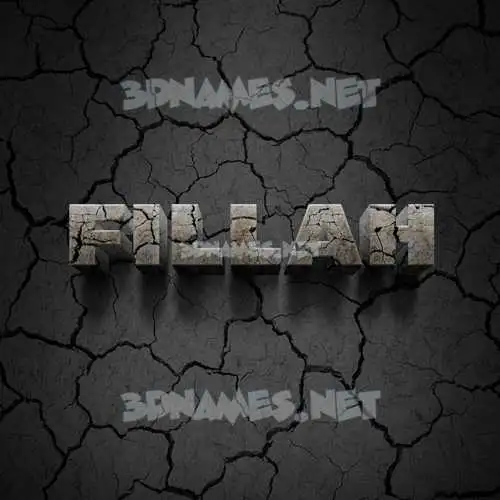 fillah in Cracked Stone style - 3D name wallpaper fillah in Cracked Stone style - 3D name wallpaper