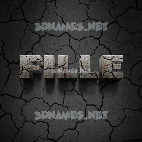 fille in Cracked Stone style - 3D name wallpaper fille in Cracked Stone style - 3D name wallpaper