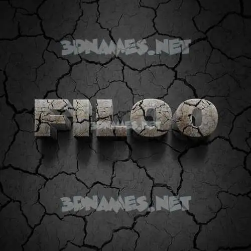 filoo in Cracked Stone style - 3D name wallpaper filoo in Cracked Stone style - 3D name wallpaper