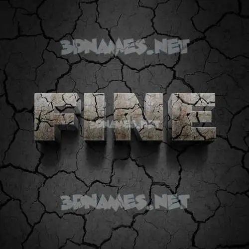 fine in Cracked Stone style - 3D name wallpaper