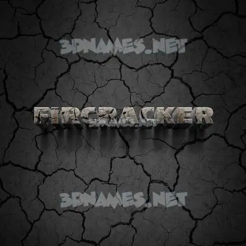 fircracker in Cracked Stone style - 3D name wallpaper fircracker in Cracked Stone style - 3D name wallpaper
