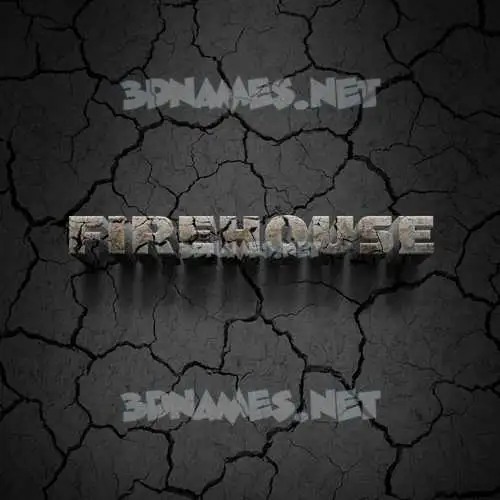 firehouse in Cracked Stone style - 3D name wallpaper firehouse in Cracked Stone style - 3D name wallpaper