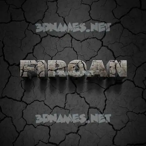 firoan in Cracked Stone style - 3D name wallpaper firoan in Cracked Stone style - 3D name wallpaper