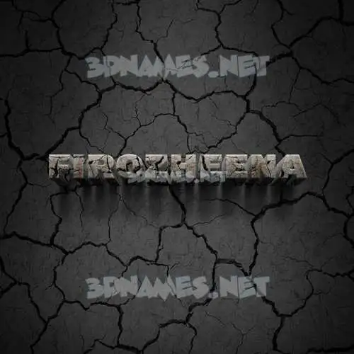 firozheena in Cracked Stone style - 3D name wallpaper firozheena in Cracked Stone style - 3D name wallpaper