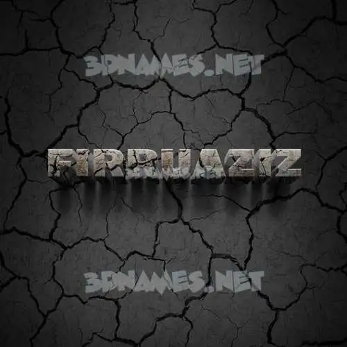 firruaziz in Cracked Stone style - 3D name wallpaper firruaziz in Cracked Stone style - 3D name wallpaper