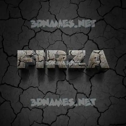 firza in Cracked Stone style - 3D name wallpaper firza in Cracked Stone style - 3D name wallpaper
