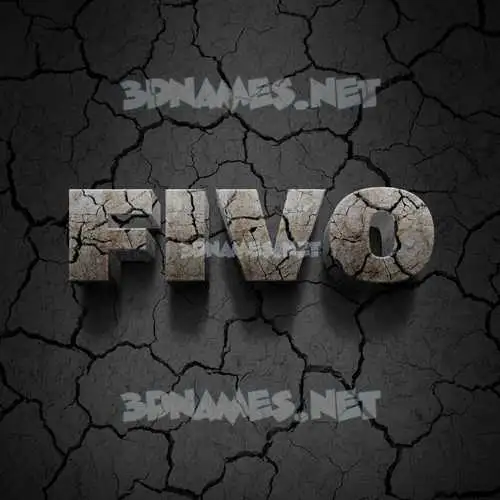 fivo in Cracked Stone style - 3D name wallpaper fivo in Cracked Stone style - 3D name wallpaper
