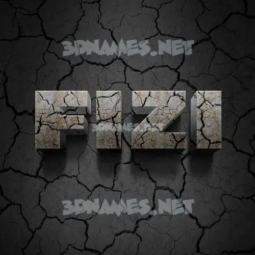 fizi in Cracked Stone style - 3D name wallpaper fizi in Cracked Stone style - 3D name wallpaper
