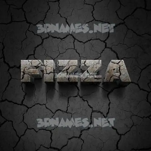 fizza in Cracked Stone style - 3D name wallpaper